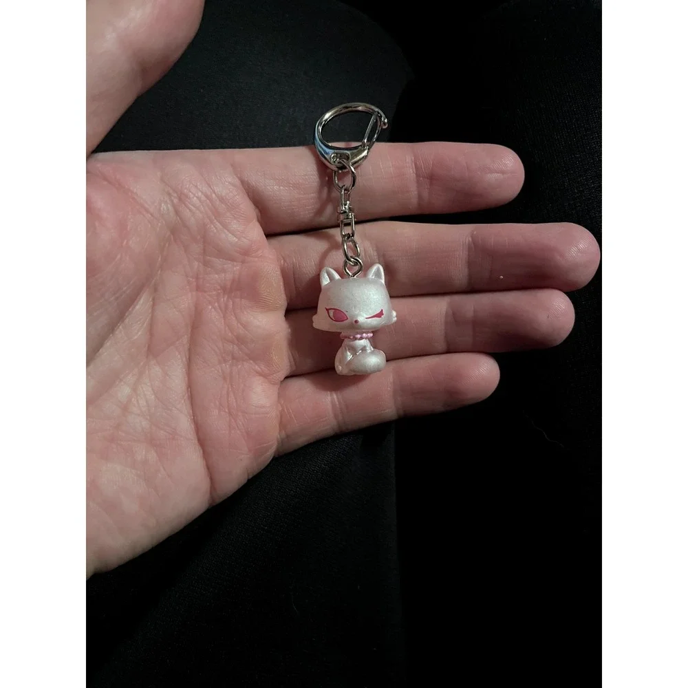 Vintage San-X Jewel Cat Mini Figure Keychain Charm